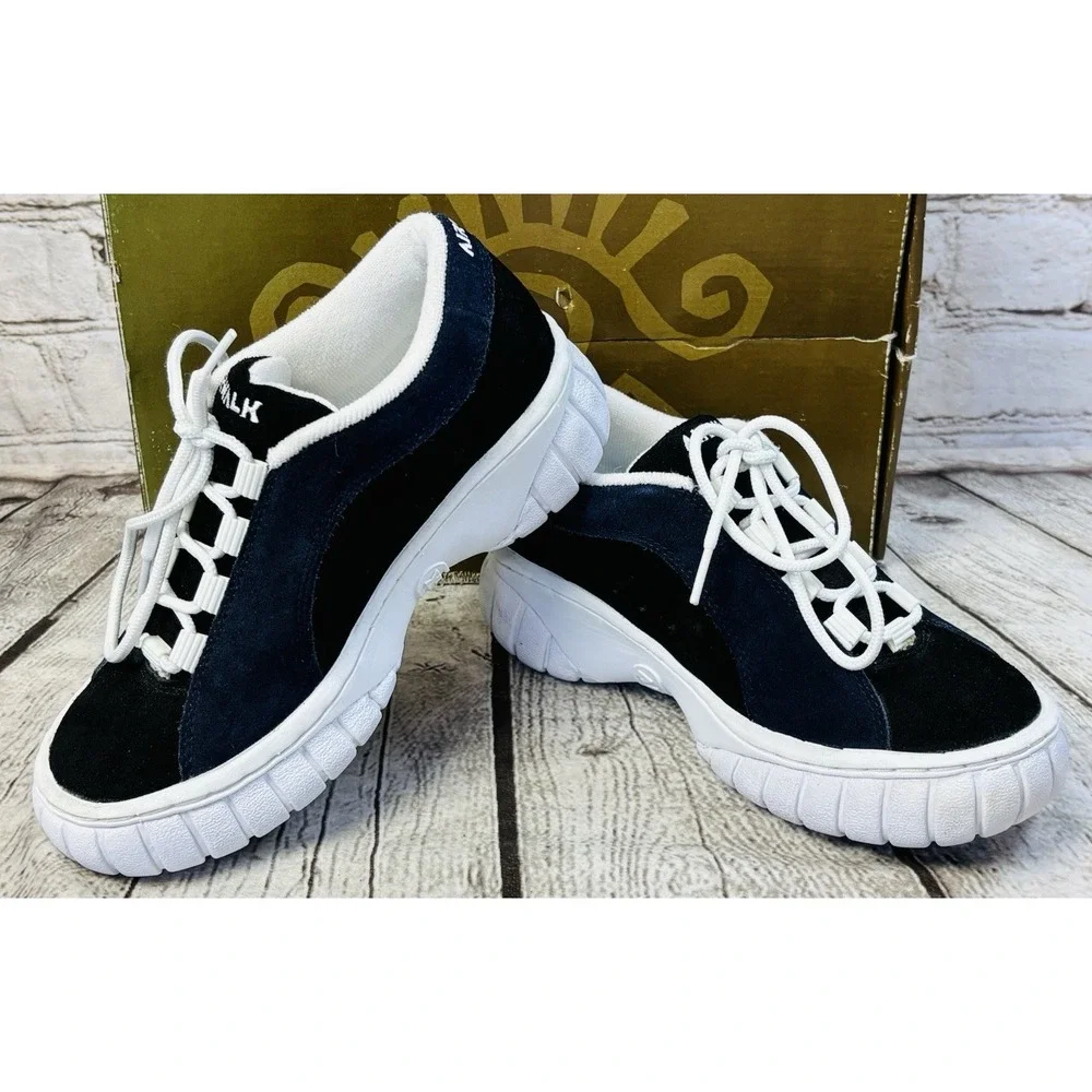 Vintage Airwalk GHURK Skate Shoes Black Navy Men's 4 Women's 5.5 W/ Box SS1934